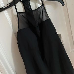 Gap Fit, black athletic top. Mesh front, and racer back. Built in bra